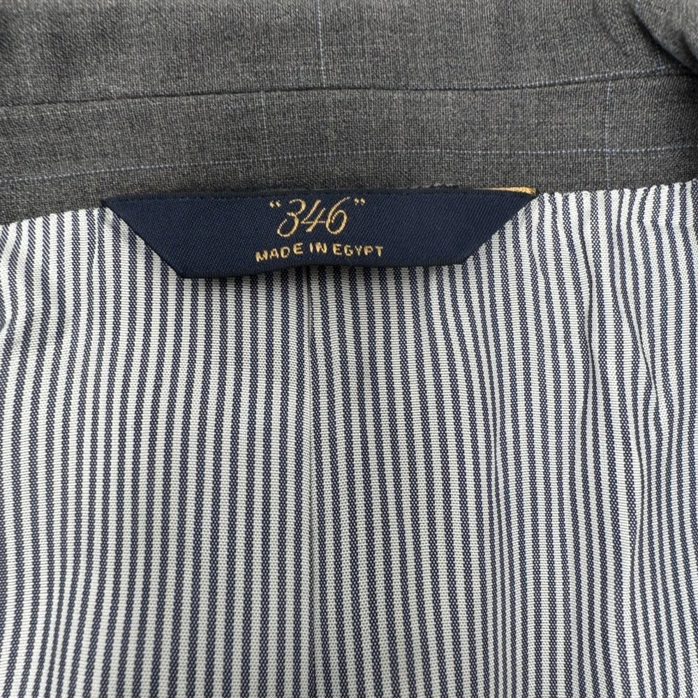 BROOKS‎ BROTHERS Gray Plaid Wool Blend Explorer Fitzgerald Blazer Jacket 44L